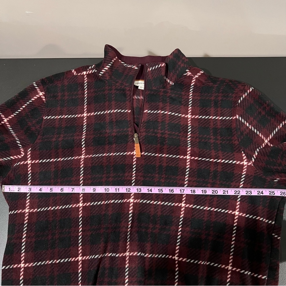 FRYE & CO Plaid Fleece Quarter Zip Pullover Size XXL - Picture 8 of 9